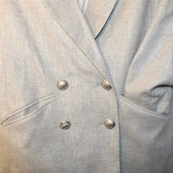 Veronica Beard Oria Dickey Jacket Gray Silver Double-Breasted Blazer USA Size 2 - Picture 13 of 16